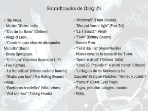 Soundtracks de grey libro 1