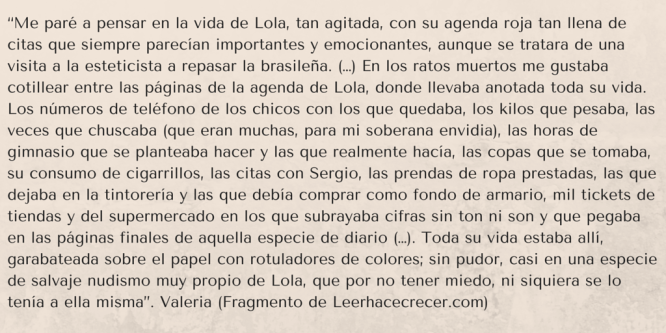 fragmento del diario de lola