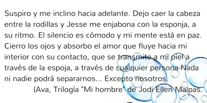 Frase Ava con burbujas